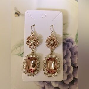 Champagne Gem and Crystal Earrings